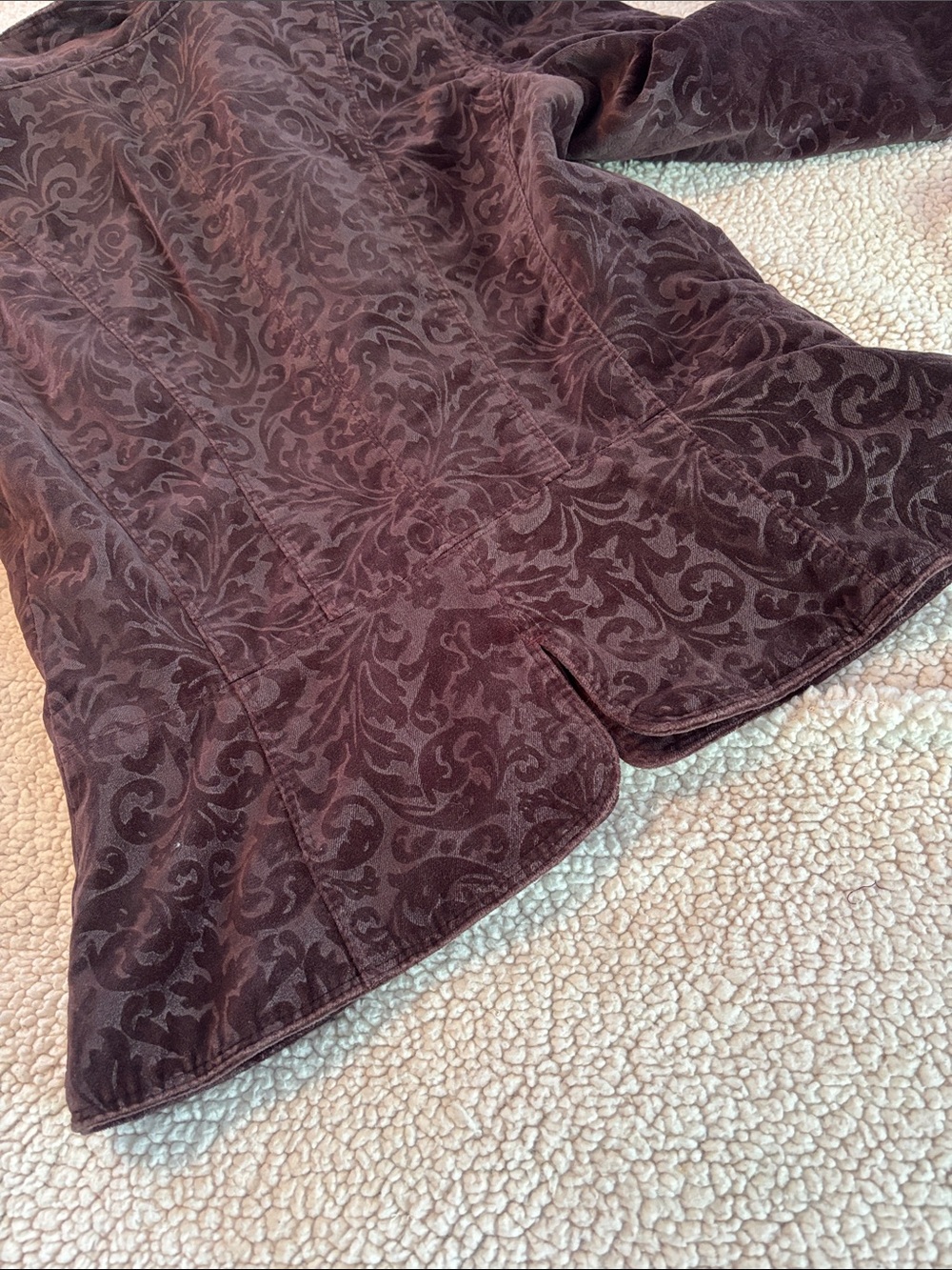 NWT Ann Taylor LOFT deep purple velvet embossed blazer * sz 6 - Picture 12 of 16